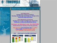 Tablet Screenshot of catonsvillebadminton.org